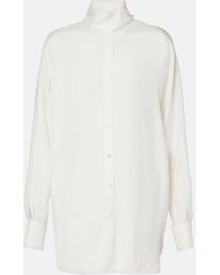 Ferragamo - Tie-Neck Blouse - Lyst