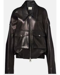 KHAITE - Owey Oversized Leather Jacket - Lyst