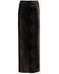 Dries Van Noten - Printed Satin Maxi Skirt - Lyst