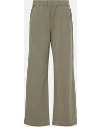 Velvet - Naya Cotton-Blend Twill Wide-Leg Pants - Lyst