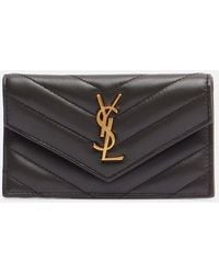 Saint Laurent - Cassandre Matelasse Leather Card Case - Lyst