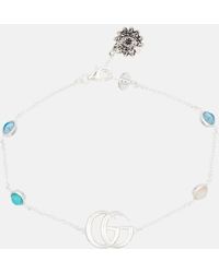 Gucci - Bracciale GG Marmont Flower in argento sterling - Lyst
