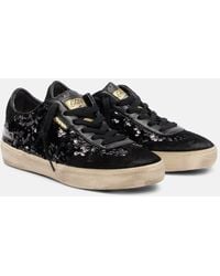 Golden Goose - Soul Star Sequined Leather Sneakers - Lyst