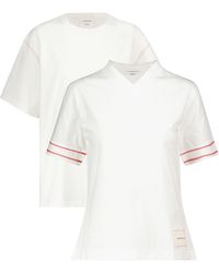 Victoria Beckham Set Of 2 Cotton Jersey T-shirts - White