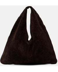 The Row - Tote Bag Bindle Small Aus Veloursleder - Lyst