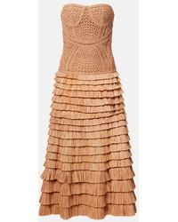 Jonathan Simkhai - Santana Raffia-Blend Bustier Dress - Lyst