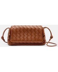 Bottega Veneta - Notturno Intrecciato Leather Crossbody Bag - Lyst
