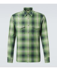 Tom Ford - Checked Cotton Shirt - Lyst