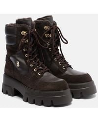Bogner - Sapporo Shearling-Lined Leather Lace-Up Boots - Lyst