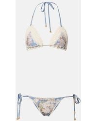 Zimmermann - Bedruckter Bikini Cascadian - Lyst