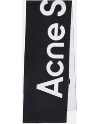 Acne Studios - Toronty Logo Wool Blend Scarf - Lyst