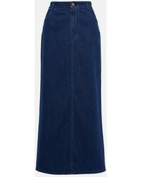 TOVE - Sera Denim Midi Skirt - Lyst
