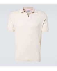 Brunello Cucinelli - Knitted Cotton Polo Shirt - Lyst