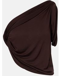 Rick Owens - Draped Knitted One-Shoulder Top - Lyst