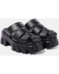 Prada - Plateau-Mules Monolith - Lyst