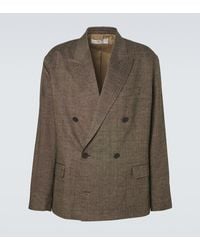 Our Legacy - Halt Double-Breasted Linen, Silk And Cotton Blazer - Lyst