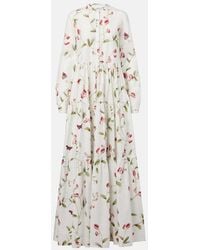 Giambattista Valli - Floral Cotton Maxi Dress - Lyst