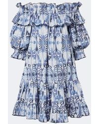 La DoubleJ - Breakfast Printed Cotton Poplin Minidress - Lyst