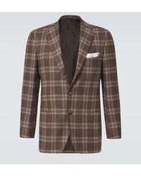 Kiton - Blazer Aus Wolle, Seide Und Leinen - Lyst
