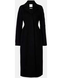 Sportmax - Abrigo De Lana Virgen Con Peplum - Lyst