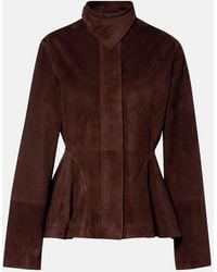 Alaïa - Jacke Aus Veloursleder - Lyst