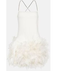 The Attico - Minikleid Fujiko Mit Federn - Lyst