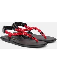 Miu Miu - Sandali Infradito Riviere Con Pelle - Lyst
