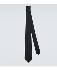 Gucci - Horsebit Gg Silk Twill Jacquard Tie - Lyst