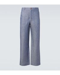 God's True Cashmere - Linen Wide-Leg Jeans With Carnelian - Lyst