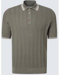Brunello Cucinelli - Ribbed-Knit Cotton Polo Shirt - Lyst