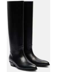 The Row - Western Leather Knee-High Boots - Lyst