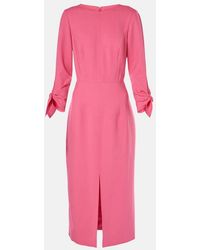 Carolina Herrera - Wool-Blend Midi Dress - Lyst