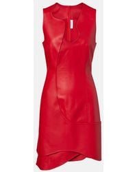 Ferragamo - Minikleid Aus Leder - Lyst