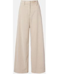 Brunello Cucinelli - Monili Cotton Corduroy Wide-Leg Pants - Lyst