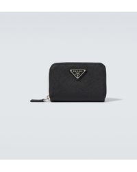 Prada - Logo Saffiano Leather Coin Purse - Lyst