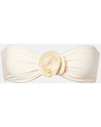 SAME - Top De Bikini Bandeau Rosette Con Aplique Floral - Lyst