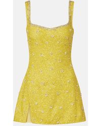 Clio Peppiatt - Crystal Embellished Minidress - Lyst