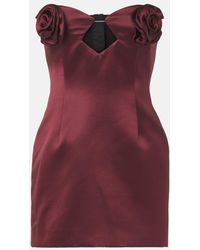 Magda Butrym - Silk And Wool Satin Corset Dress - Lyst