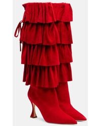 Manolo Blahnik - Miralone 90 Suede Knee-High Boots - Lyst