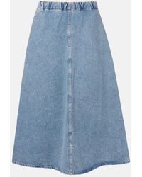 Agolde - X Maria Mcmanus Denim Midi Skirt - Lyst