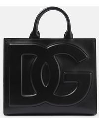 Dolce & Gabbana - Shopping grande DG Daily in pelle di vitello - Lyst