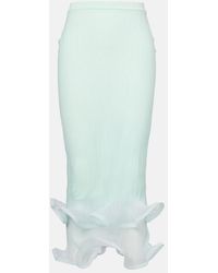 Jonathan Simkhai - Kelso Knit Semi-Sheer Midi Skirt - Lyst
