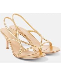 Gianvito Rossi - Metallic Leather Sandals - Lyst