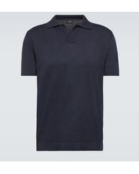 Brioni - Cotton And Silk Polo Shirt - Lyst