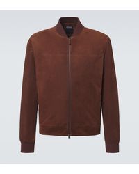 ZEGNA - Suede Bomber Jacket - Lyst