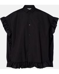 Noir Kei Ninomiya - Ruffled Cotton Blouse - Lyst