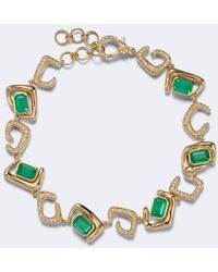 SHAY - 18Kt Bracelet With Emeralds And Diamonds - Lyst