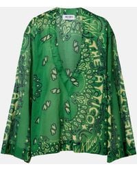 The Attico - Bandana Oversized Cotton Muslin Top - Lyst