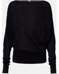 TOTEME - Draped Jersey Top - Lyst