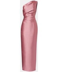 Solace London - Abito Lungo Monospalla Kira - Lyst